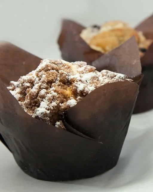 Freshly baked muffins at Aunt Helen’s