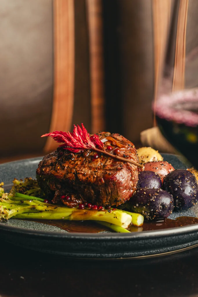 A plated entrée at Meeker’s Colorado Kitchen