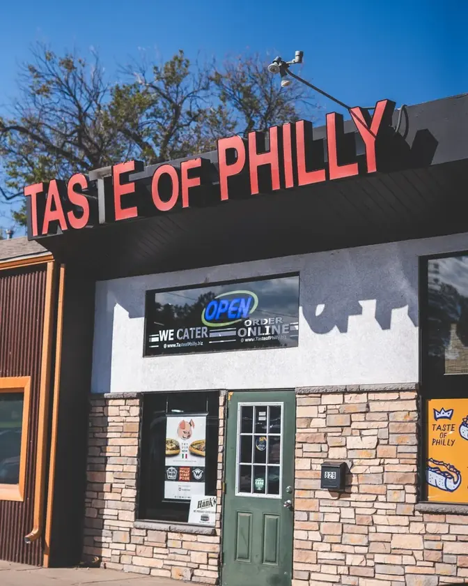 Taste of Philly storefront with a red sign above the entrance at 829 16th Street.